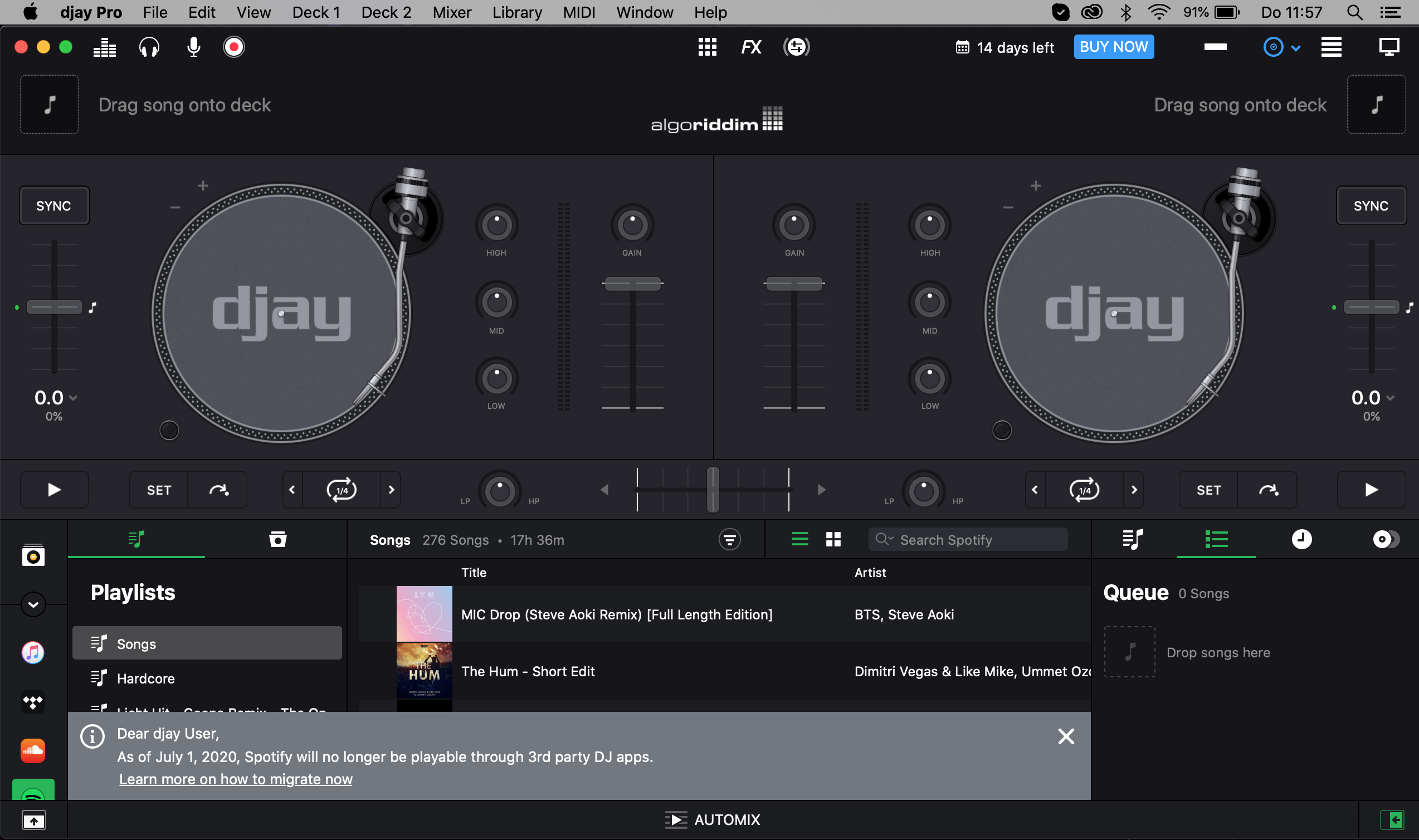 Dj App For Android With Key Lock And Spotify